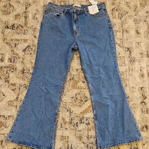 Abercrombie & Fitch Blue Flare Jeans Sz 16 (33) -